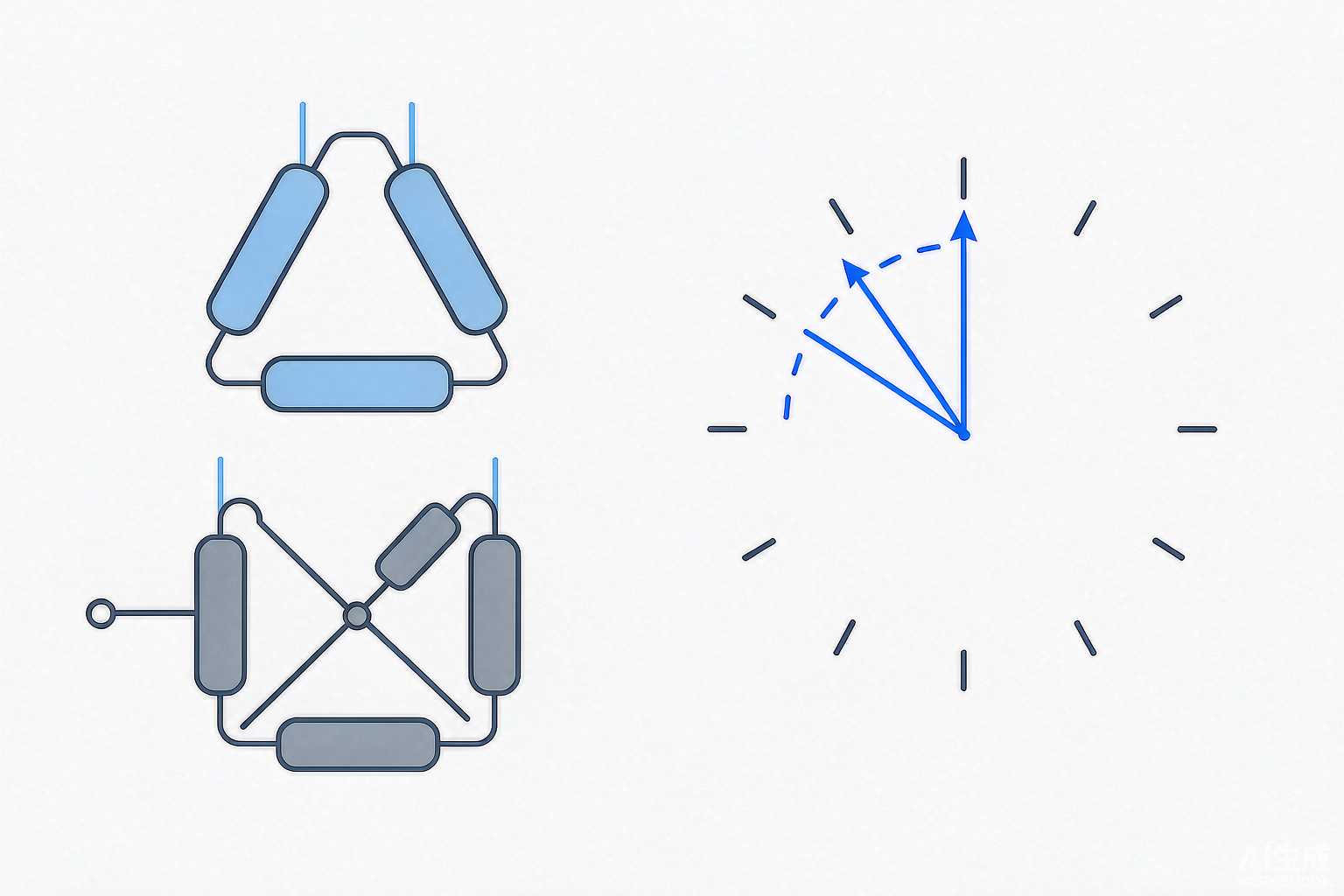 Transformer vector group diagram showing Dyn11 clock notation with delta HV winding and star LV winding with neutral